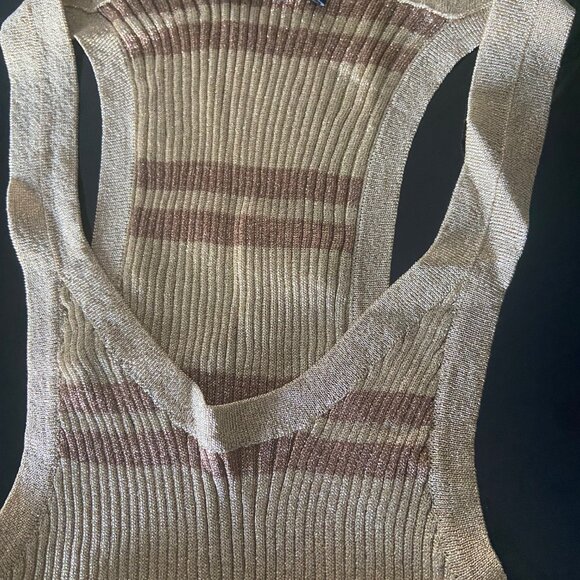 NWOT Gucci Gold Sleeveless Sweater - Size XS - Picture 3 of 3